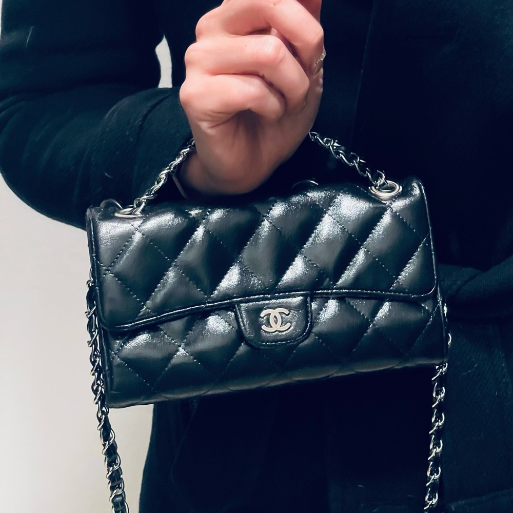 CHANEL Black Quilted Crossbody Bag